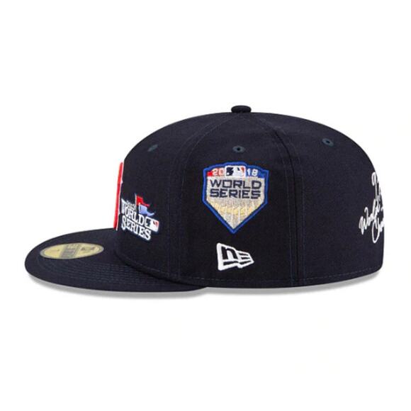 New Era 59FIFTY Black Boston Red Sox World Champions 9085 Fitted Hat Size 7 - Picture 12 of 12